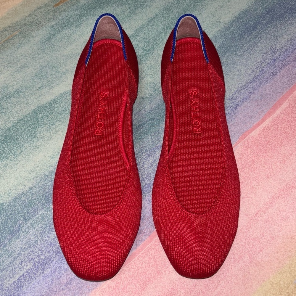 Rothy's Womens Recycled Knit Round Toe Casual Slip On Flat Loafers Size 6